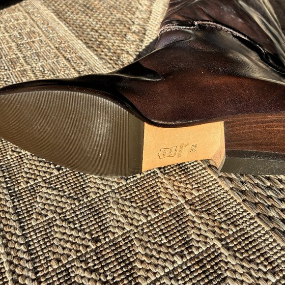 Botticelli 80s Dark Brown Leather Knee-High Boots Size 6.5 - Picture 13 of 16